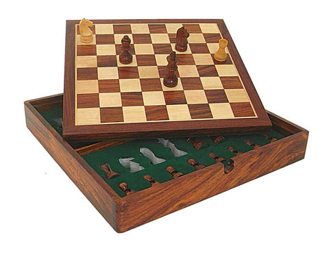 37X37CM LEGANT MAGNETIC WOODEN CHESS SET WITH BOX INSIDE