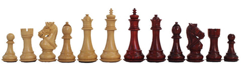 Italian Made Weighted Wooden Chess Pieces, Handcrafted, King 4.5”, Leather Base