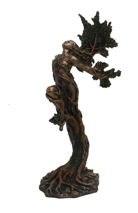 Spring Nature Goddess Statue, Bronze Resin, 25cm, Italian Pagan Altar Decor