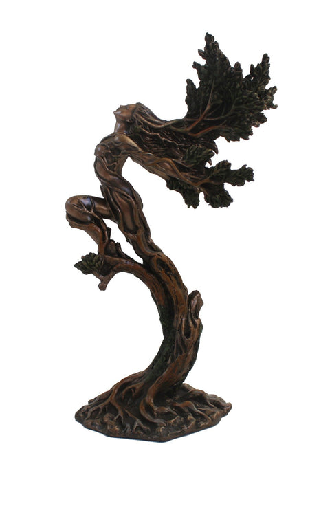 Spring Nature Goddess Statue, Bronze Resin, 25cm, Italian Pagan Altar Decor
