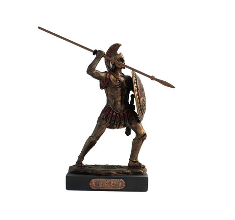 Spartan Warrior Statue 13cm – Bronze Resin Figurine, Handmade in Italy, Gift