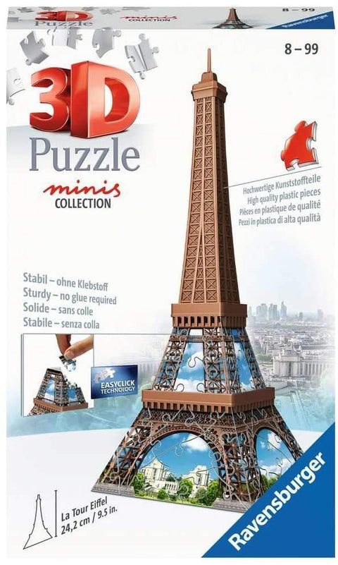 3D Mini Puzzle - Eiffel Tower Building 54 Piece Puzzle - Hobby.lt 🇬🇧