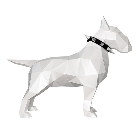 3D Papercraft Kit Bull Terrier PP - 2BLT - WHT - Hobby.lt 🇬🇧