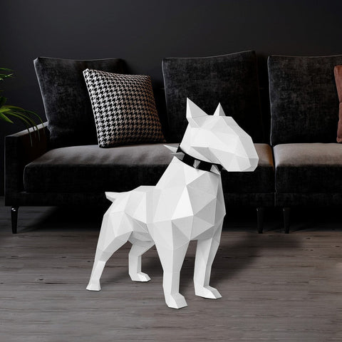 3D Papercraft Kit Bull Terrier PP - 2BLT - WHT - Hobby.lt 🇬🇧