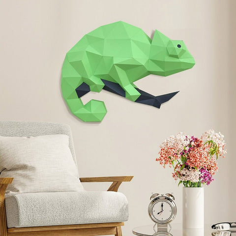 3D Papercraft Kit Chameleon PP - 1XAM - 2GRI - Hobby.lt 🇬🇧