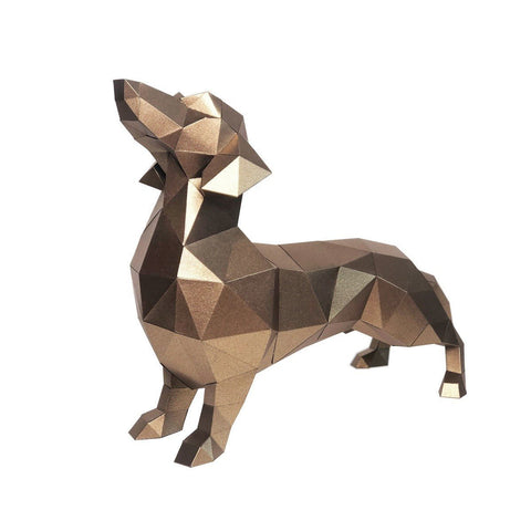 3D Papercraft Kit Dachshund (bronze) PP - 2TKS - BRO - Hobby.lt 🇬🇧