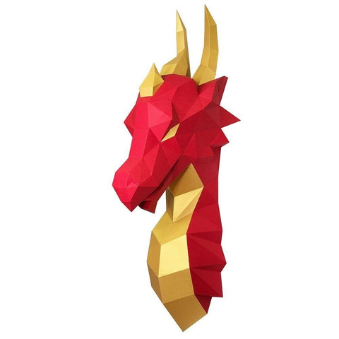 3D Papercraft Kit Dragon (Red) PP - 1DRA - 2RG - Hobby.lt 🇬🇧