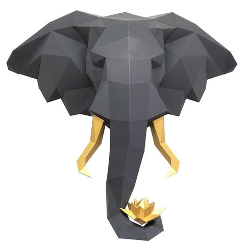 3D Papercraft Kit Elephant and Lotus PP - 1SLL - 2GG - Hobby.lt 🇬🇧