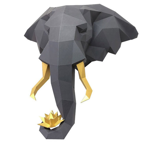 3D Papercraft Kit Elephant and Lotus PP - 1SLL - 2GG - Hobby.lt 🇬🇧