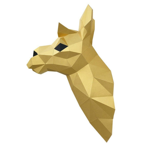 3D Papercraft Kit Lama (gold)  PP - 1LAM - GLD - Hobby.lt 🇬🇧