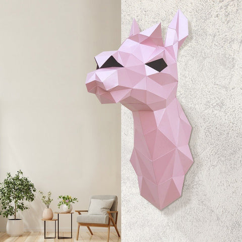 3D Papercraft Kit Lama (pink) PP - 1LAM - PIN - Hobby.lt 🇬🇧