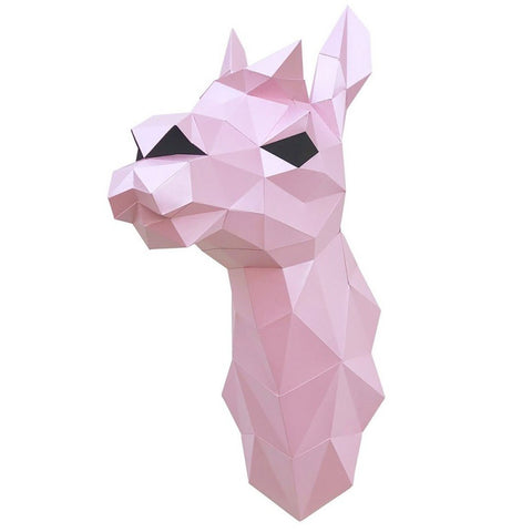 3D Papercraft Kit Lama (pink) PP - 1LAM - PIN - Hobby.lt 🇬🇧