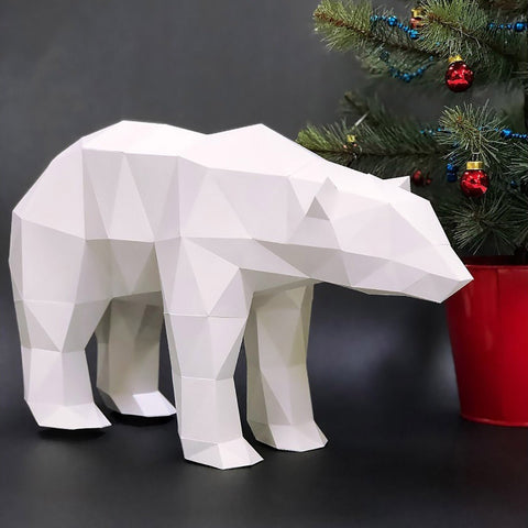 3D Papercraft Kit Polar Bear PP - 2PLB - WHT - Hobby.lt 🇬🇧