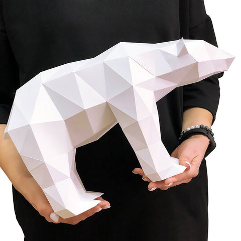 3D Papercraft Kit Polar Bear PP - 2PLB - WHT - Hobby.lt 🇬🇧