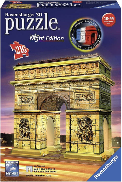 3D Puzzle Arc Of Triumph With Lights - Hobby.lt 🇬🇧