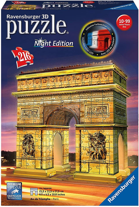 3D Puzzle Arc Of Triumph With Lights - Hobby.lt 🇬🇧