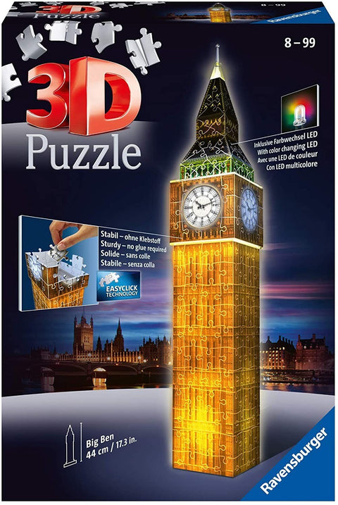 3D Puzzle Big Ben With Light - Hobby.lt 🇬🇧