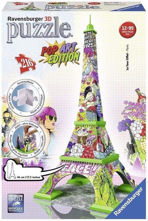 3D Puzzle Eifel Tower Pop Art - Hobby.lt 🇬🇧