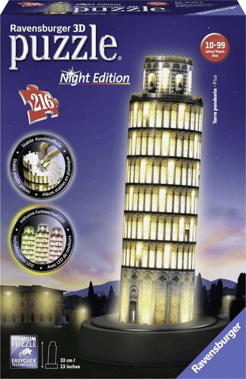 3D Puzzle Pizza Tower With Lights - Hobby.lt 🇬🇧