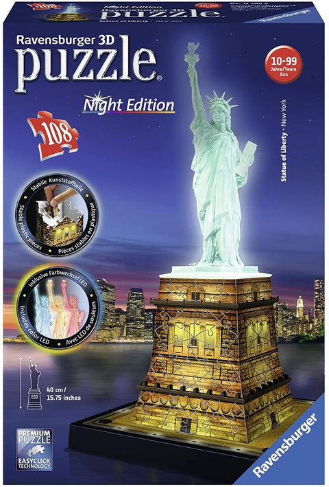 3D Puzzle Statue of Liberty With Lights - Hobby.lt 🇬🇧