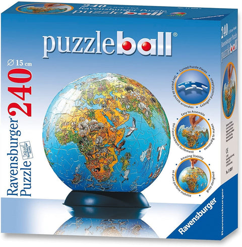 3D Puzzleball 240: Illustrated World Map - Hobby.lt 🇬🇧