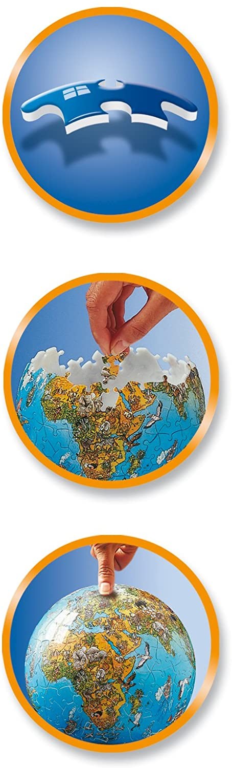 3D Puzzleball 240: Illustrated World Map