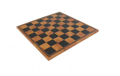 Faux Leather Chess Board with Vintage Map Design, 40x40 cm, Handmade Italy Gift