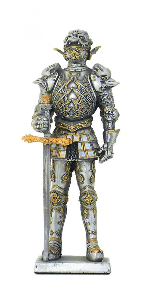 Hand-Painted Tin Soldier Figurine, Knight with Sword, 11cm, Made in Italy