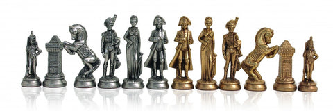 Napoleon Metal Chess Pieces Set, Gold & Silver Plated, Italian, King 10cm