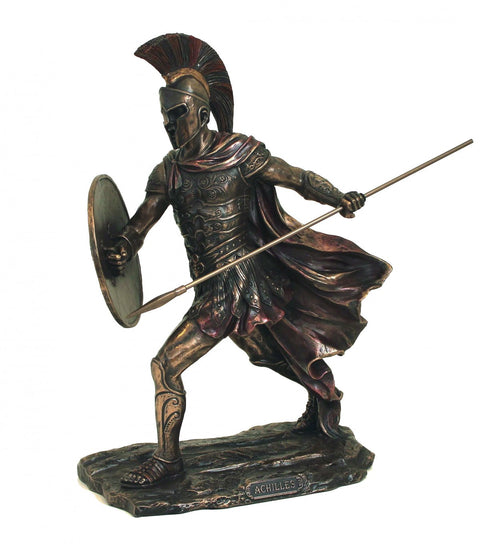 Achilles Greek Mythology Bronze Resin Statue 29cm – Handmade in Italy