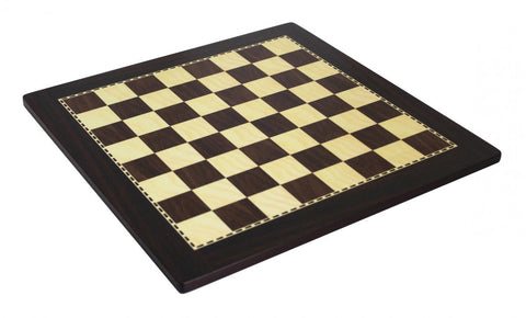 Walnut Style Wooden Chess Board 50x50 cm, 5 cm Squares, Made in Italy