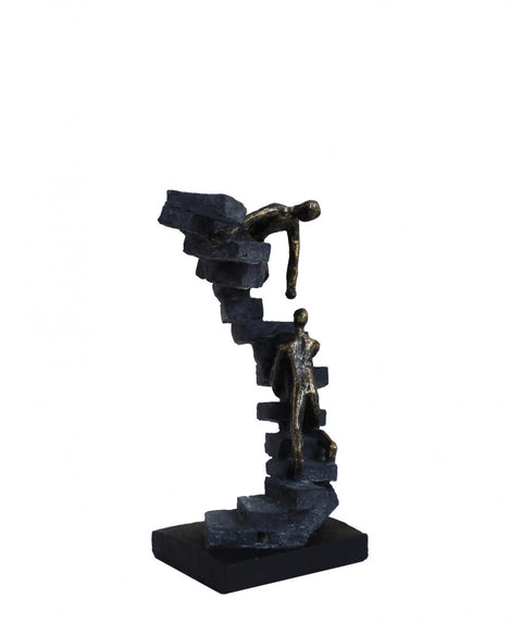 Italian Bronze Finish Altruism Statue, Handmade Resin Figurine, 23cm