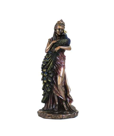 Hera Greek Goddess Statue, Bronze Resin 15cm Figurine, Made in Italy Gift