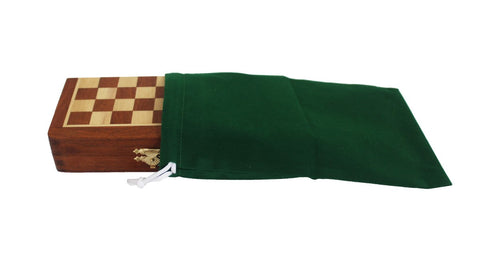 Magnetic Wooden Chess Set, Travel Folding Board, Handmade in Italy 18.5cm Gift