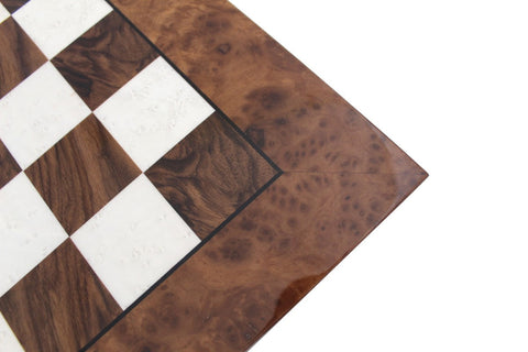 Italian Handmade Wooden Chess Set, 42cm Elm Board, Weighted Pieces