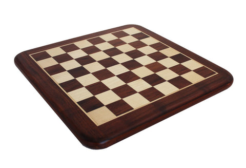 Solid Mahogany Chessboard 46cm, 4.5cm Squares, Handmade in Italy