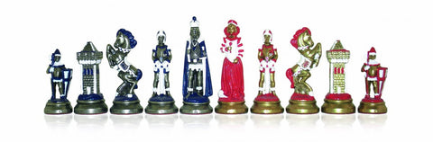 Mary Stuart Historical Hand-Painted Metal Chess Set, Made in Italy, King 9.4 cm