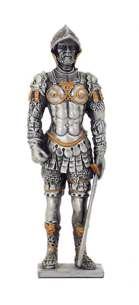 Roman Soldier Pewter Figurine Collectible 11cm Hand-Painted Made in Italy Gift