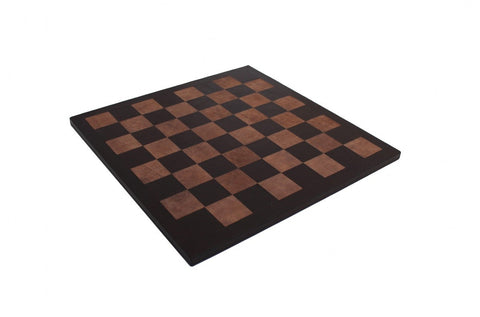 Vintage Genuine Leather Chess Board, 38x38 cm, Handcrafted in Italy