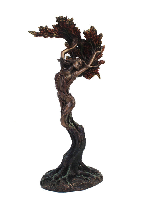 Autumn Nature Goddess Statue, Bronze Resin, 25cm, Italian Mythology Decor