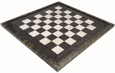 Handmade Brass Chess Set, Gold & Silver Plated, Wooden Board, Made in Italy