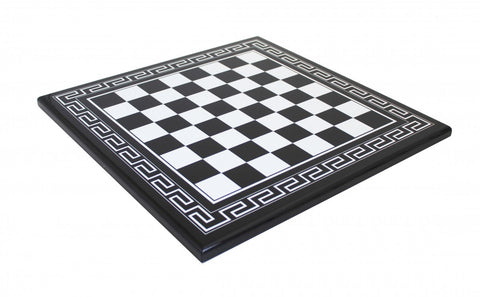 Italian Handmade Wooden Chess Board 50x50 cm, 4.5 cm Squares Black & White