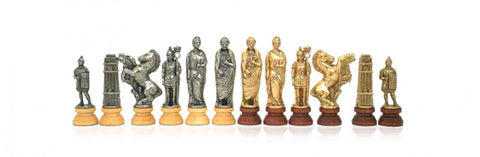 CEZARIS Historical Chess Pieces, Metal & Wood, Gold/Silver, Italian, King 12.5cm