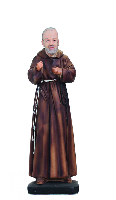 Saint Padre Pio Statue 19cm – Hand-Painted Resin, Made in Italy, Catholic Gift