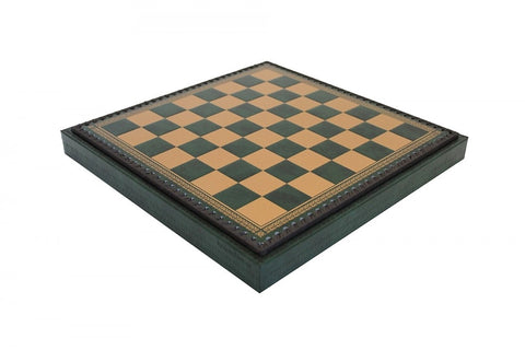 Italian Faux Leather Chess Board with Storage, Checkers & Backgammon, 35x35cm