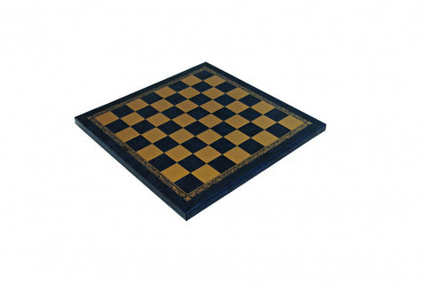 Black Gold Faux Leather Chess Board, Handmade, 26x26cm, Made in Italy, Gift