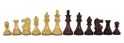 Walnut Wood Chess Set, Handmade in Italy, Weighted, Numbered Board