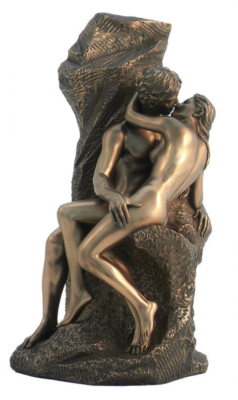 Rodin The Kiss Statue, Bronze Resin Sculpture 29cm, Italian Art Decor Gift