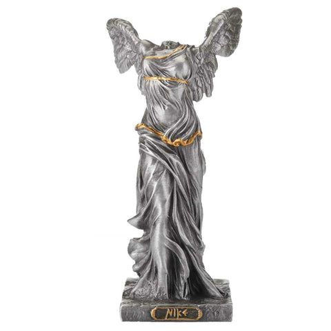 Nike of Samothrace Pewter Figurine, 10.5 cm, Handmade in Italy