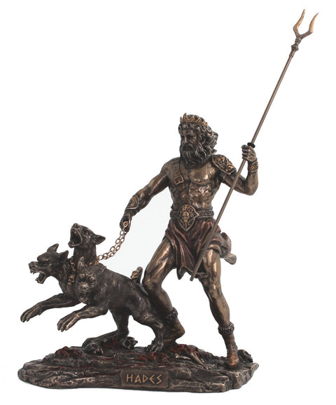 Hades Statue 23cm Bronze Resin Greek God of the Underworld Home Decor Gift